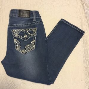 3 for 10$ Love Indigo denim stretch Capris